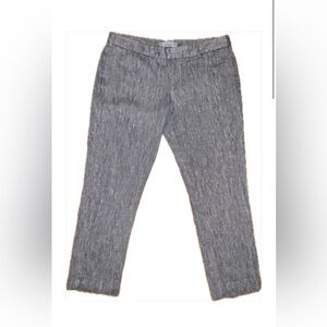 GAP Grey Linen Cropped Slim Fit Chinos